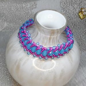 Handcrafted Crystal Bracelets Blue Cerise