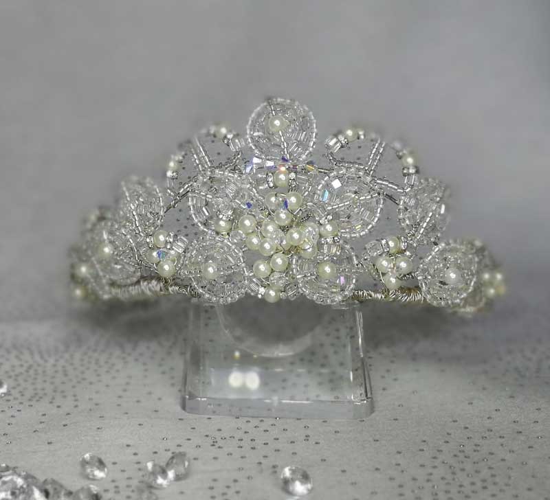 Crystal and Pearls Wedding Tiara